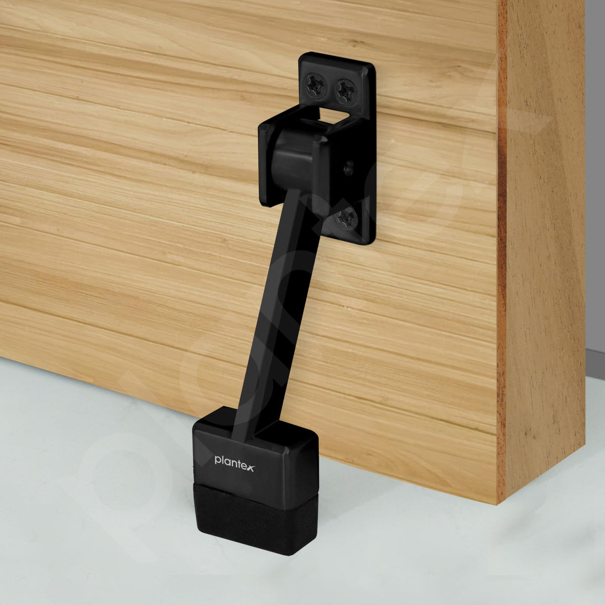 Plantex Gate Stopper - 5 Inch Long for Wooden and Main Doors/Stops for Door (Pack of 3, Black)-6