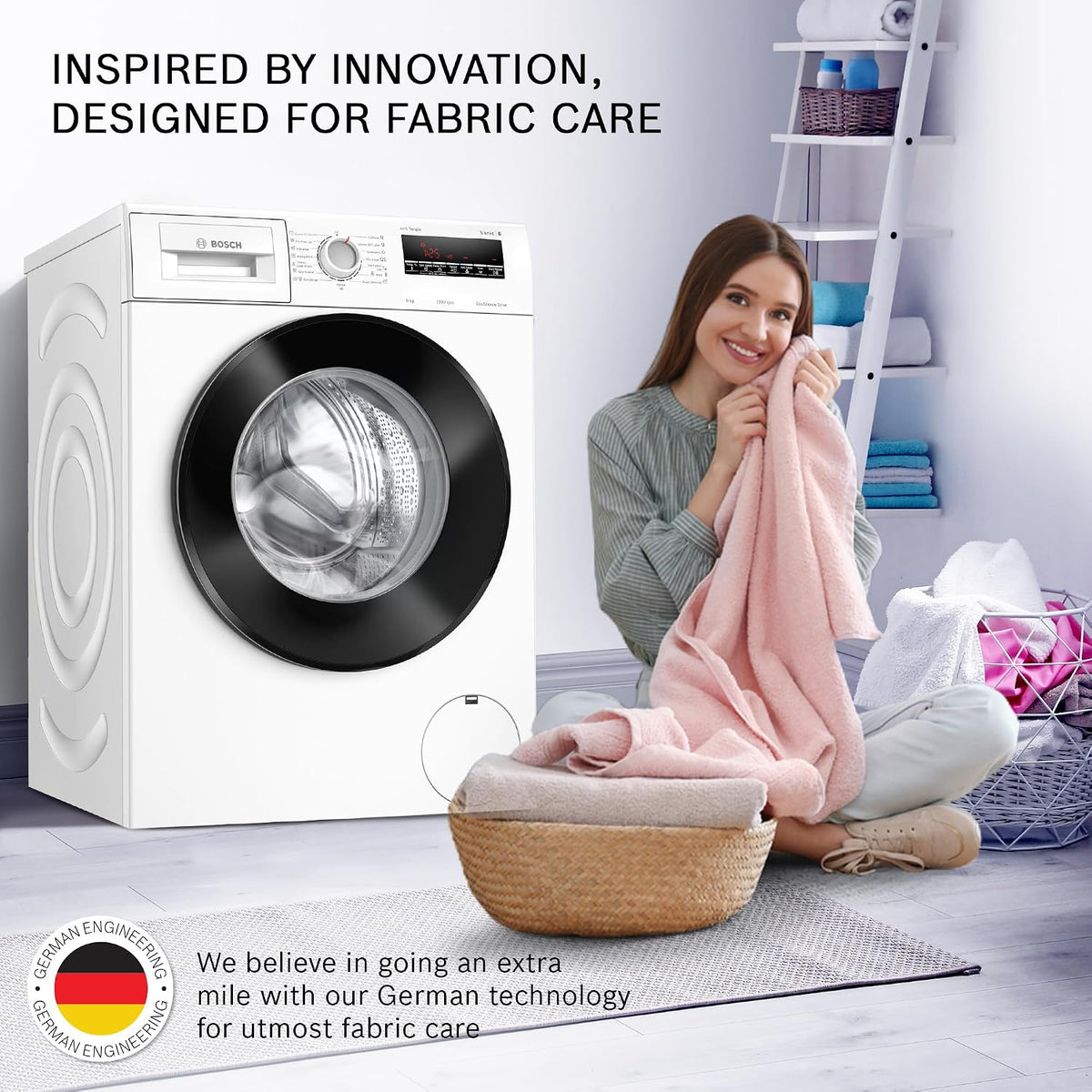 Bosch 8 kg 5 Star Fully-Automatic Front Loading Washing Machine (WAJ24261IN, White, AI active water plus, In-Built Heater)-4