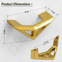 Plantex Knobs for Drawers/Drawer Knobs/Triangle Knob for Cabinets/Drawer Handle/Pull-Push Knob for Kitchen/Bedroom Drawers - Pack of 2 (Gold)-6