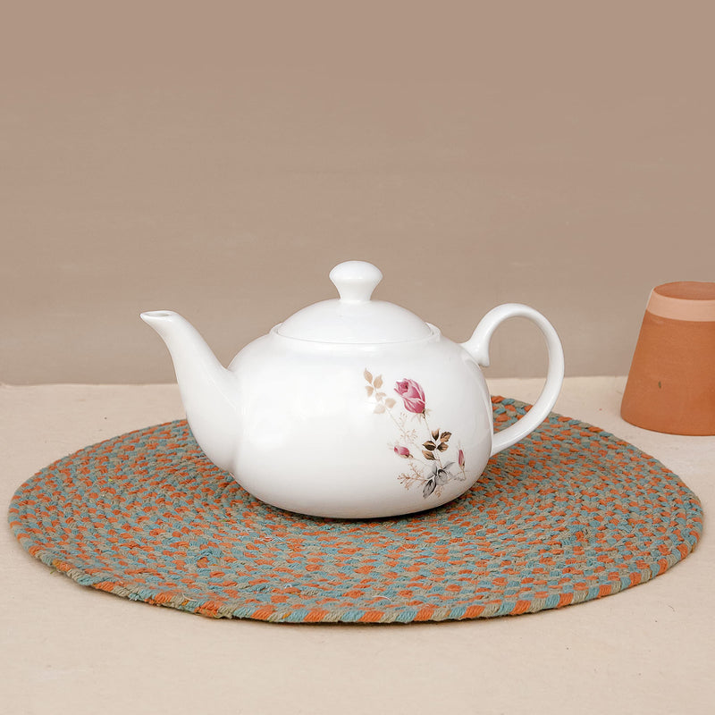 Clay Craft Fine Ceramic | Floral Printed | Tea/Coffee Cups - Set of 6-180 ml Each (Cup Saucer)