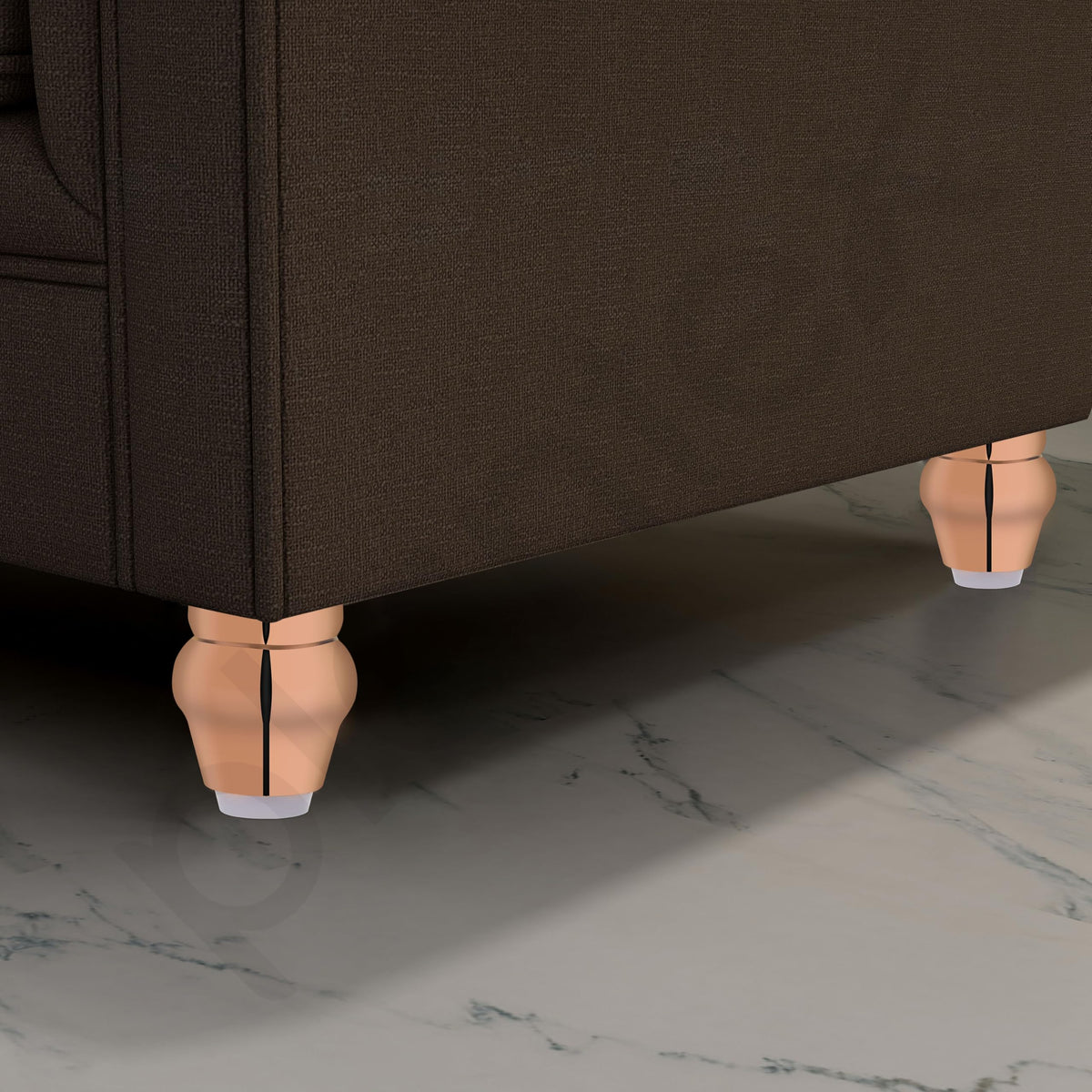Plantex Heavy Duty Round 3 inch Spare Sofa Legs for Bed Furniture/Sofa Legs for Furniture Fitting/Table Legs/Sofa Leg Set of 2 pcs (Rose Gold) (Model APS-DTS-52)