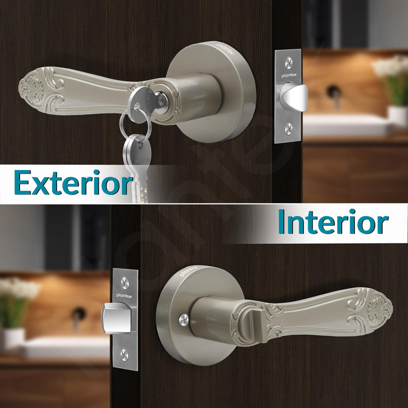 Plantex Premium Door Lock for Home/Mortise Lock for Door/Main Door Lock with 3 Key - (Satin)-5