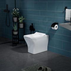 Plantex Platinum Ceramic Commode/Rim Washdown Westen Commode/One Piece Floor Mounted Commode with Soft Close Toilet Seat Cover- S Trap Outlet - (White)-6