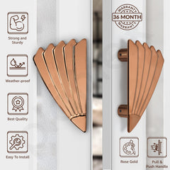 Plantex Door Handle/6 Inch Main Door Handle/Handle for Wooden Door/Pull-Push Door Handle/Door Accessories (Pack of 1, Rose Gold)-2