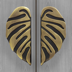 Plantex Heavy Duty Door Handle/6-Inches Leaf Shape Main Door Pull Handle/Pull Push Antique Door Handle/Door&Home Decor(295-Brass Antique Finish)-3 Years Warranty-5