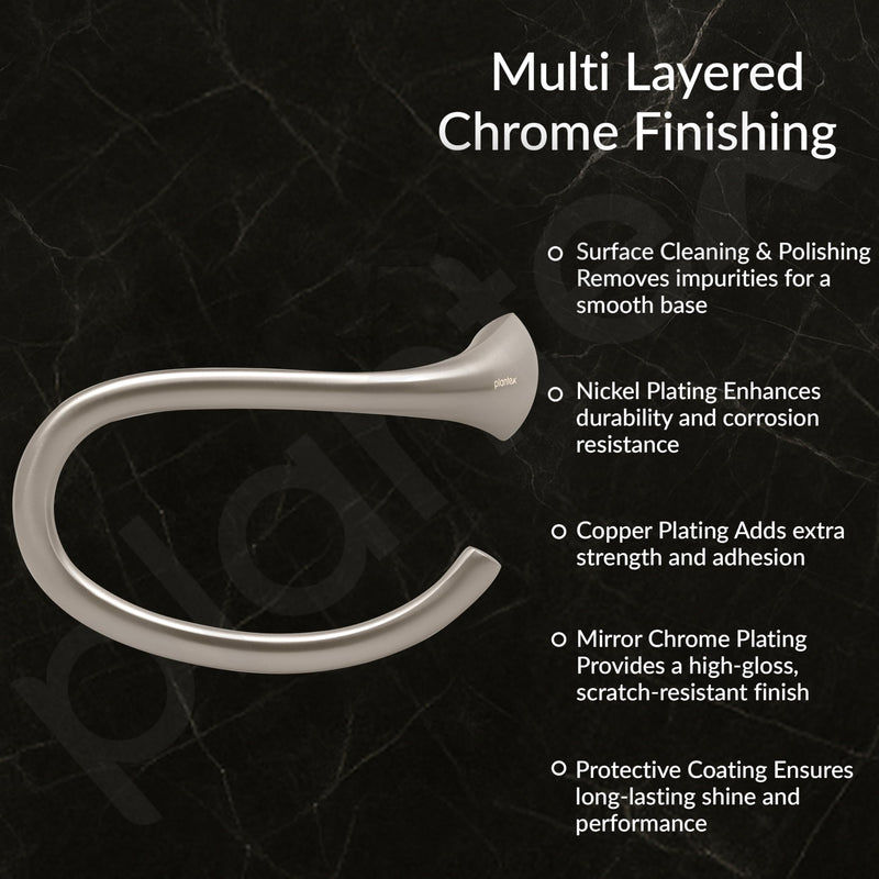 Plantex Smero Pure Brass Towel Hanger for Wash Basin/Hand Towel Hanger/Bathroom Accessories - Effect(Satin Matt)-4