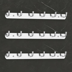 Plantex Wall Hooks for Hanging Cloth/Stainless Steel Towel Hangers/Bathroom Robe Hooks/Door Hangers/Wall Hook Rack/Hook Rail for Hanging Keys - 6 Hooks (Pack of 3, Chrome)-1