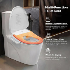Plantex Smart Commode for Toilet/One Piece Commode with Smart Toilet Seat/Floor Mount Toilet - S Trap (White)-4