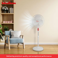 Khaitan Magma 400 mm 3 Blade Pedestal Fan (White)-4