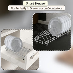 Plantex Stainless Steel Dish Rack/Thali Stand/Plate Fixer/Plate Stand/Tandem Box Accessories (Chrome)-6