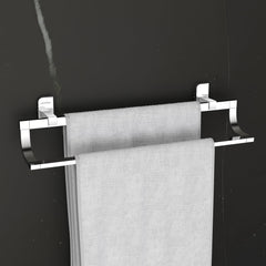 Plantex Dual 304 Grade Stainless Steel Towel Rod for Bathroom/Towel Bar for Bathroom/24 Inch Towel Hanger/Towel Holder - Pack of 1 (1908, Chrome)-1