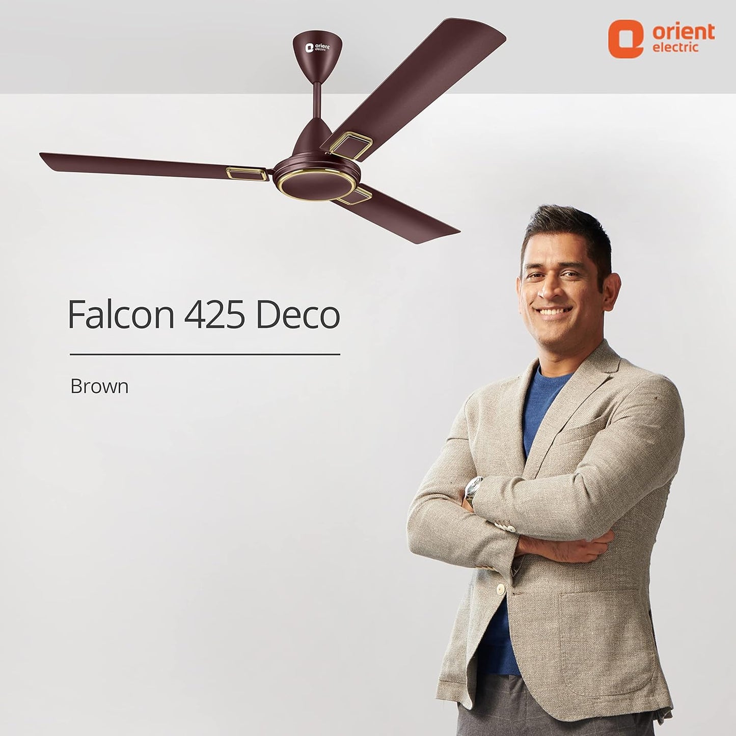 Orient Electric 1200 mm Falcon 425 Deco Ceiling Fan (Brown)