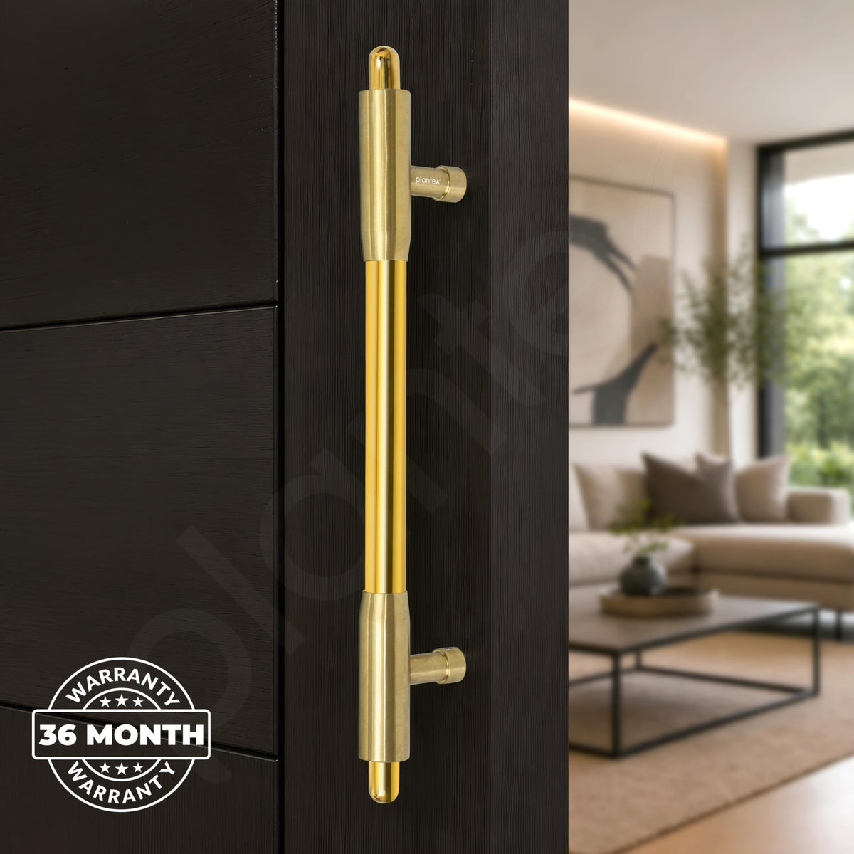 Plantex 12 Inch Main Door Handle/Pull-Push Handle for Main Door/Stainless Steel Handle for Home&Office/Hotel - Pack of 1 (Brass Antique & PVD Gold)-5