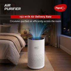 Pigeon Air Purifier for Home, HEPA H13, 99.99% PM2.5, White, 235 Sq Ft