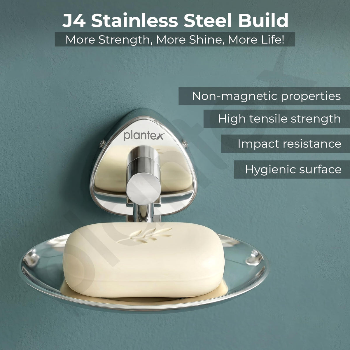 Plantex J4 Stainless Steel Wall Soap Holder for Bathroom/Soap Holder for Kitchen/Soap Stand for Bathroom/Bathroom Accessories (Chrome Finish) Angel-3
