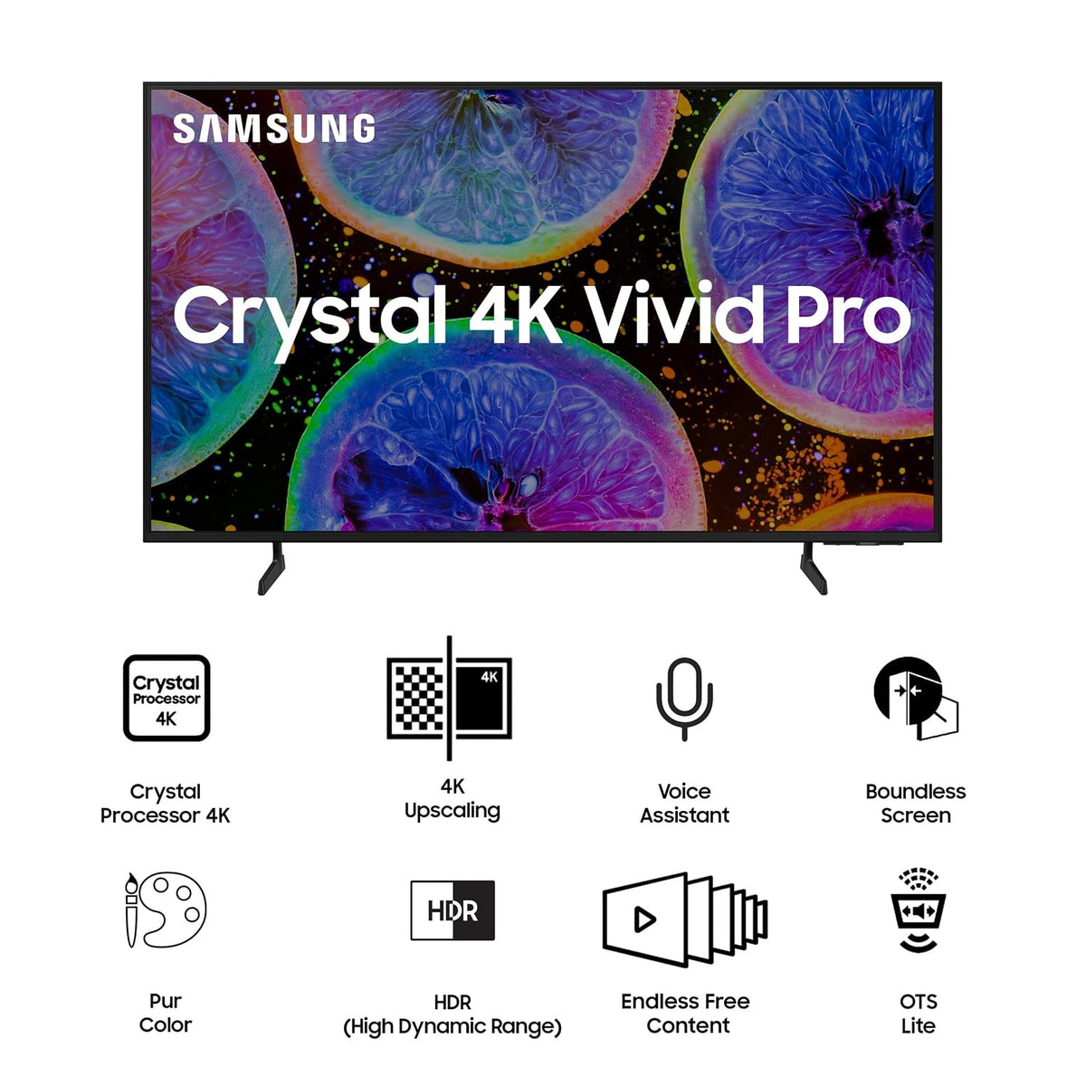 Samsung 163 cm (65 inches) D Series Brighter Crystal 4K Vivid Pro Ultra HD Smart LED TV UA65DUE77AKLXL (Black) (UA65DUE77BKLXL)-2