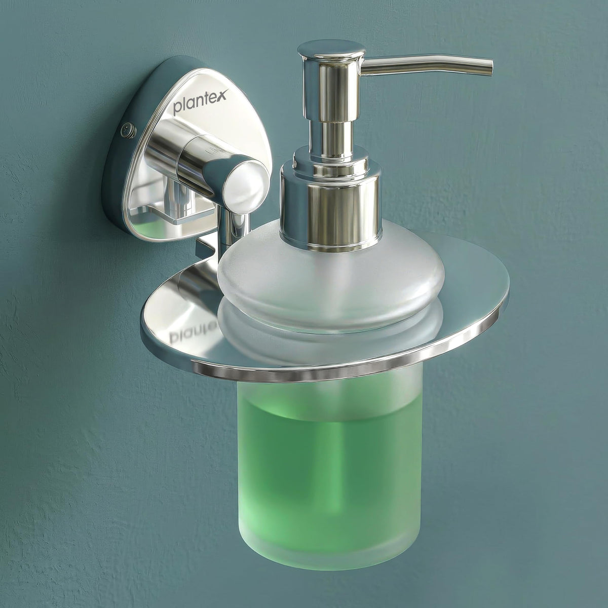 Plantex J4 Stainless Steel Liquid Soap Dispenser/Shampoo Dispenser for Wash Basin/Hand Wash Dispenser Wall Mounted/Bathroom Accessories (Chrome Finish) Angel-1