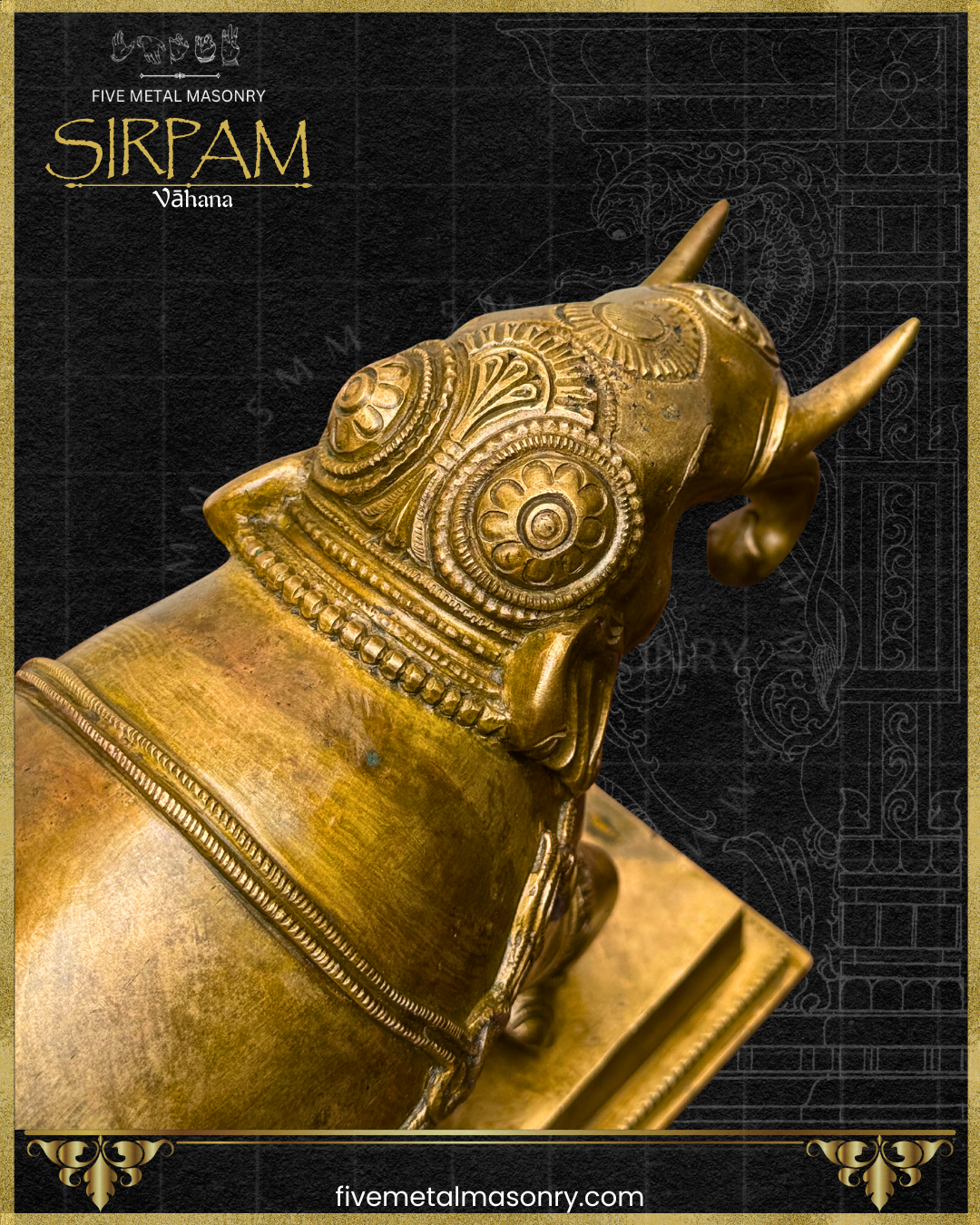 Gaja:Elephant Panchaloha Bronze Icon - 8" - Sirpam Collection