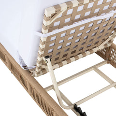 Reynard Outdoor Swimming Poolside Lounger (Tan) Braided & Rope