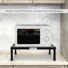 Plantex Oven Stand/Microwave Stand for Kitchen Platform/Microwave Storage Rack for Countertop Organization/Heavy-Duty Metal Shelf - Black-6