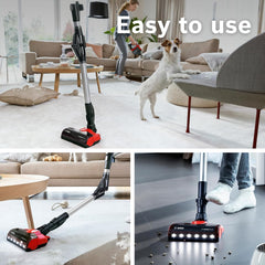 Bosch Unlimited 7 ProAnimal, Cordless Vacuum Cleaner with Rechargeable 3.0 Ah Battery and FlexTube, LED Lighting, 10 Year Motor Warranty, in Tornado Red