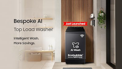 Samsung Smart Choice 10 Kg, 5 Star, AI Wash, Ecobubble, AI Energy Mode, AI VRT+, Soft Closing Door, Wi-Fi, Digital Inverter, Fully-Automatic Top Load Washing Machine (WA80F10E2LTL, Lavender Gray)