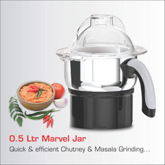 Vidiem Jumbo Mix Pro 1000W Mixer Grinder (Black) | 3 Leakproof Jars | Self-Locking Jars for Wet & Dry Grinding | Double 