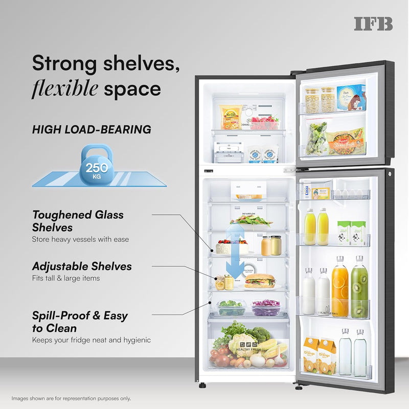 IFB 285L 3 Star 10 in 1 Convertible, Advanced Inverter Frost-Free Double Door Refrigerator with 30 Hrs Cooling Retention