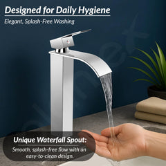 Plantex 304-Grade Stainless Steel Basin Mixer/Pillar tap for wash Basin/Hot and Cold Mixer tap for Washbasin-(YJR-31-Chrome)-4