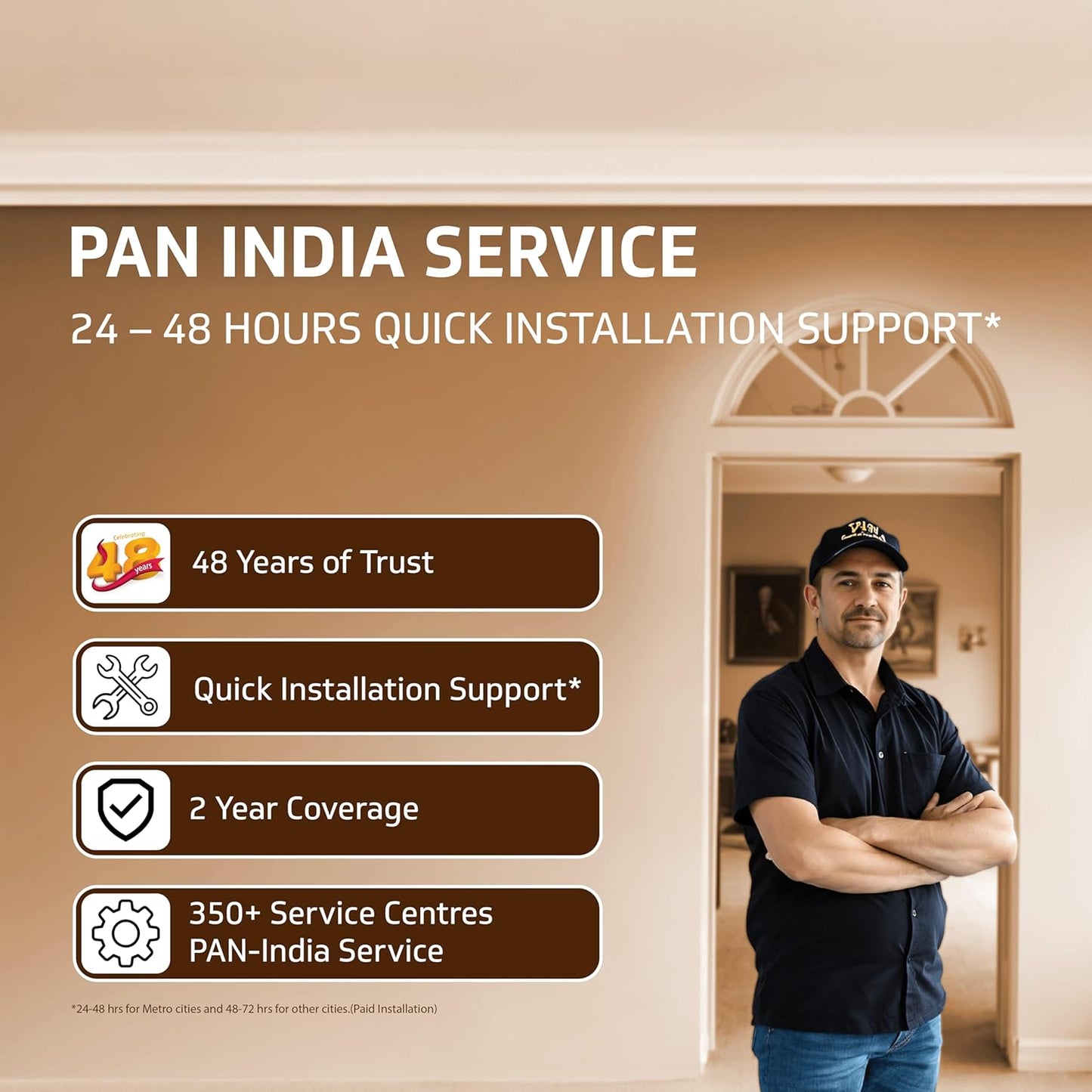 V-Guard Windle Deco BLDC Ceiling Fan for Home | BEE 5 Star Rating | Remote Control | 380 RPM | 1.2 meters | 2-Year Coverage | Matte Brown