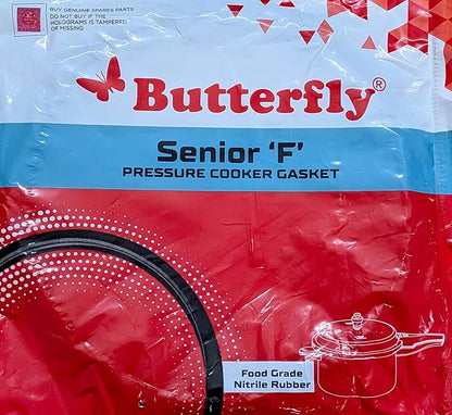 Butterfly Senior U for Genial 7.5L & 10L Pressure Cooker Gasket Food Grade Nitrile Rubber, Only Compatible with Genial 7.5L, 10L Cookers & 5.5L Senior Pan