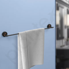 Plantex Brass with 304 Grade Stainless Steel Towel Hanger for Bathroom/Towel Rod for Kitchen/Towel Holder/Bathroom Accessories - RDAB (Matt Black & Rose Gold)-2