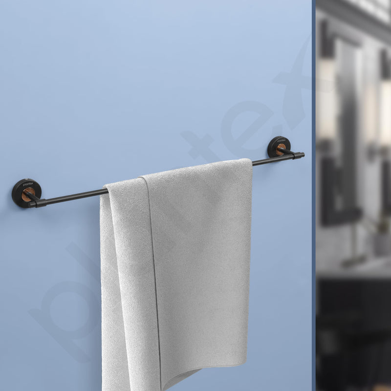 Plantex Brass with 304 Grade Stainless Steel Towel Hanger for Bathroom/Towel Rod for Kitchen/Towel Holder/Bathroom Accessories - RDAB (Matt Black & Rose Gold)-2