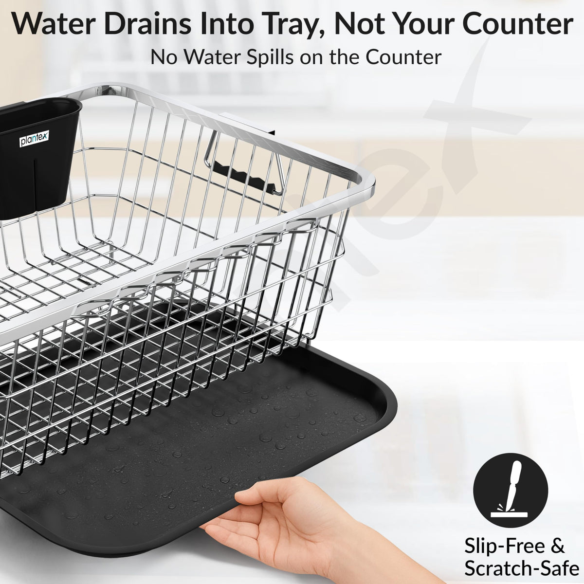 Plantex Stainless Steel Dish Drainer Basket for Kitchen Utensils/Dish Drying Rack with Drainer/Plate Stand/Bartan Basket (Size-56 x 43 x 22 cm)-5