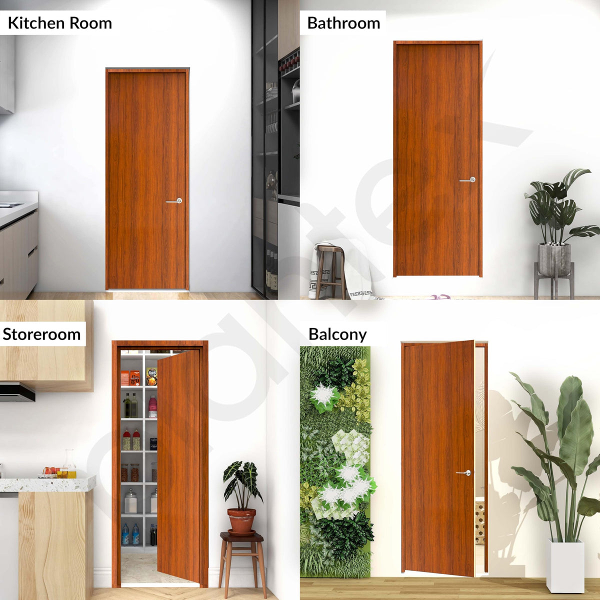 Plantex Doors for Bathroom (25 mm - Thickness)/WPC Bathroom Door/2.25x6.75 Feet Wooden Finished Door for Home/Balcony/Office/Kitchen, Density-550 (27x81 inch,20 kg- Classic Wooden)-6