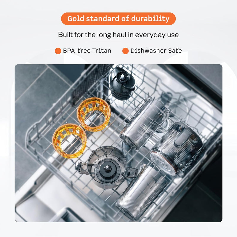 Atomberg Althea Cold Press Juicer For Home | High Nutrition | 40RPM | Easy To Use & Clean | Auto Reverse | XL Hopper | Safety Features | Ideal for Fruit, Veggie Juices, Coconut Milk | Sunset Orange