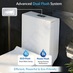 Plantex Platinum Ceramic Commode Toilet/S Trap One Piece Western Toilet/Rim Washdown Flush Commode with Soft Close Toilet Seat Cover (White)-5
