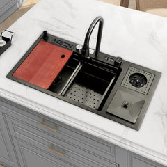 Plantex Sink for Kitchen/304 Grade Stainless Steel Waterfall sink-1