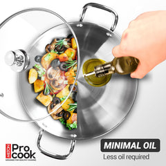 Stainless Steel Sandwich Bottom Induction 4 pcs Kitchen Set (Procook By Milton)