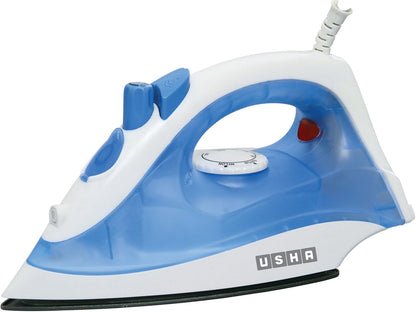 Usha EI 1602 1000-Watt Lightweight Dry Iron (Multi-Colour) + Usha Steam Pro SI 3713 1300-Watt Steam Iron (White/Blue)