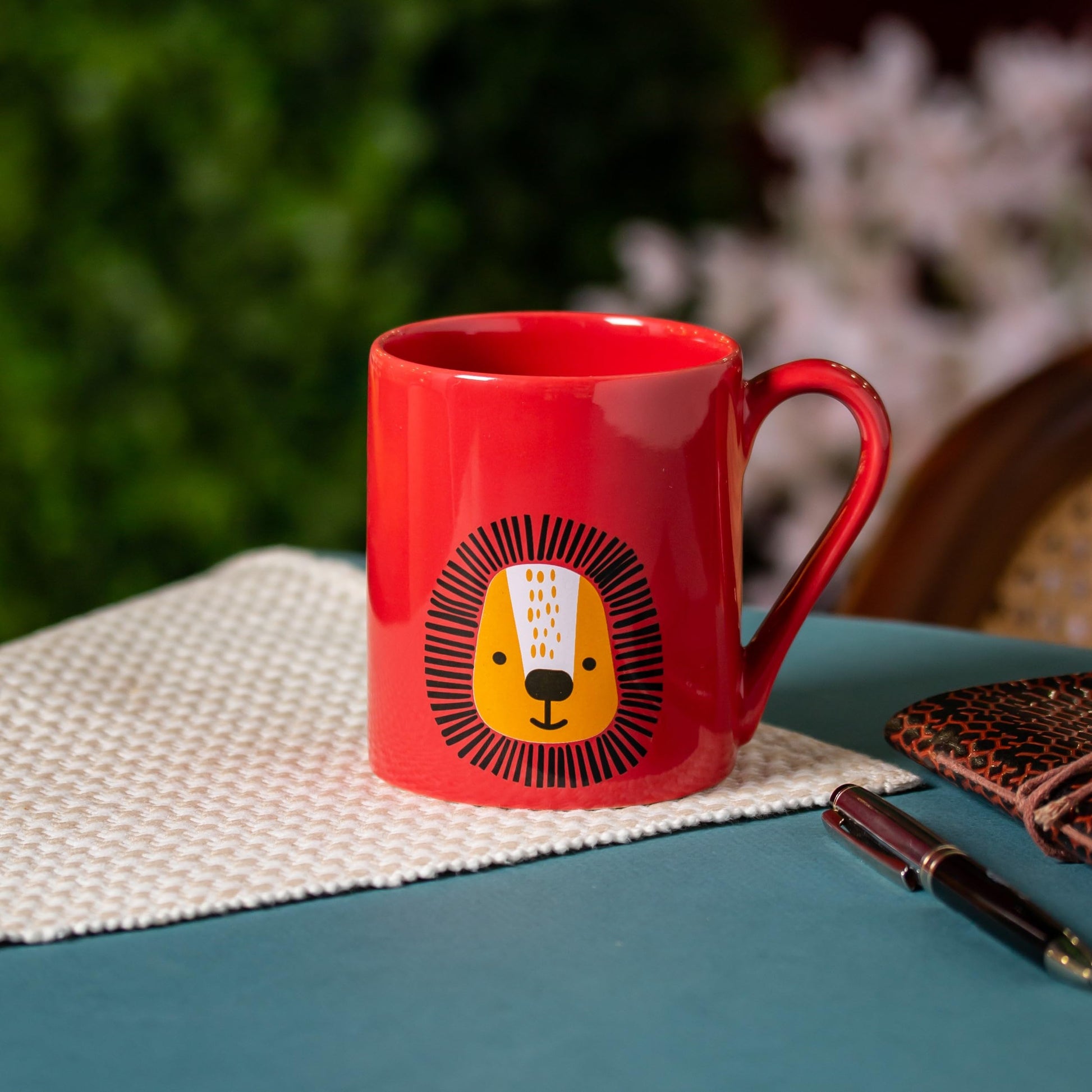 Clay Craft Fine Ceramic Milk/Coffee Mug - 350 ml Each- Set of 2 (Inhale Exhale)