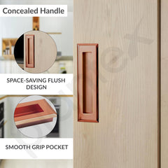Plantex Sliding Door Handle/Concealed Handle for Sliding Door/160mm Concealed Handle for Wardrobe/Kitchen Cabinet - Pack of 1 (PVD Rose Gold) (Model APS-DTC-3900)-4