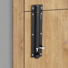 Plantex Stainless Steel 8 inch Tower Bolt/Tower Bolt for Home,Offices Doors and Windows/Tower Bolt for Main Door/Door Latch/Kundi/Chitakini/Door Latch for Windows (Black, Pack of 1)-2