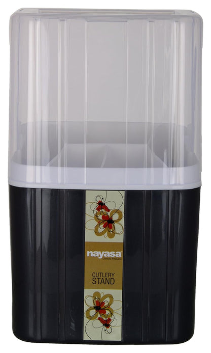 Nayasa Superplast Castle Plastic Cutlery Stand, Grey, 12X3X14 Cm