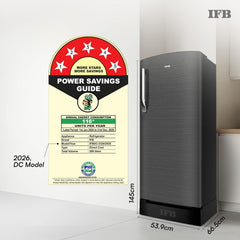 IFB 206L 5 Star Advanced Inverter Direct-Cool Single Door Refrigerator with 30 Hrs Cooling Retention, Big Vegetable Box, 4 Year Super Warranty & Base (IFBDC-232EYOSED)-2