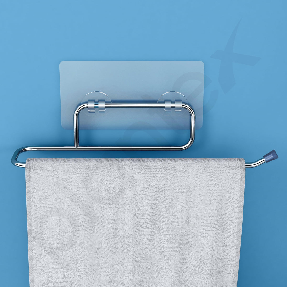 Plantex Self Adhesive Stainless Steel Towel Holder/Towel Hanger/Towel Ring for Bathroom/Napkin Holder/Bathroom Accessories - Pack of 1 (Chrome)-4