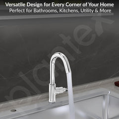 Plantex Pure Brass Kitchen Sink Tap Faucet/Deck Mounted 360 Degree Rotating Tap for Kitchen Sink/Water Saving Aerator- 7 Year Warranty (BAL-512 -Chrome Finish)-6