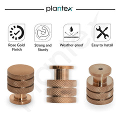 Plantex Knobs for Drawer/Drawer Knobs/Cabinet Knobs/Drawer knobs Handle/Pull-Push Knobs for Home/Office Drawers - Pack of 2 (Rose Gold)-4