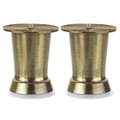 Plantex Heavy Duty Round 4 inch Spare Sofa Legs for Bed Furniture/Sofa Legs for Furniture Fitting/Table Legs/Sofa Leg Set of 2 pcs (Brass Antique) (Model APS-DTS-51)-1