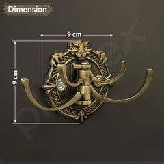 Plantex Zinc Alloy, Antique Robe Hook, Cloth-Towel Hanger Bathroom Accessories (Brass, Lion)-4